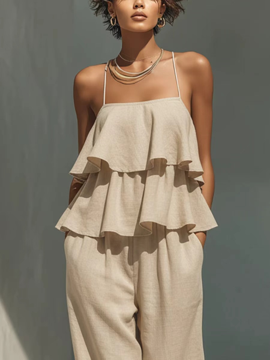 Women's Camisole Co-ord Set – full outfit side view