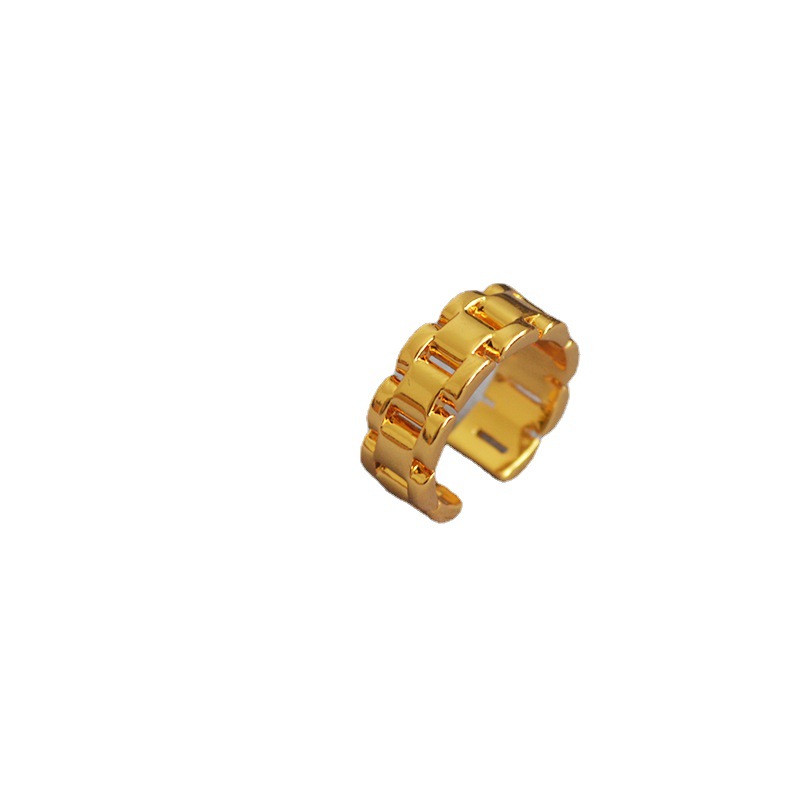 Special-interest Design Brass Chain Metal Cold Style Ring