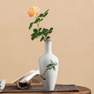 Table Flower Porcelain Ornaments Ceramic Retro Flower Container Hydroponic