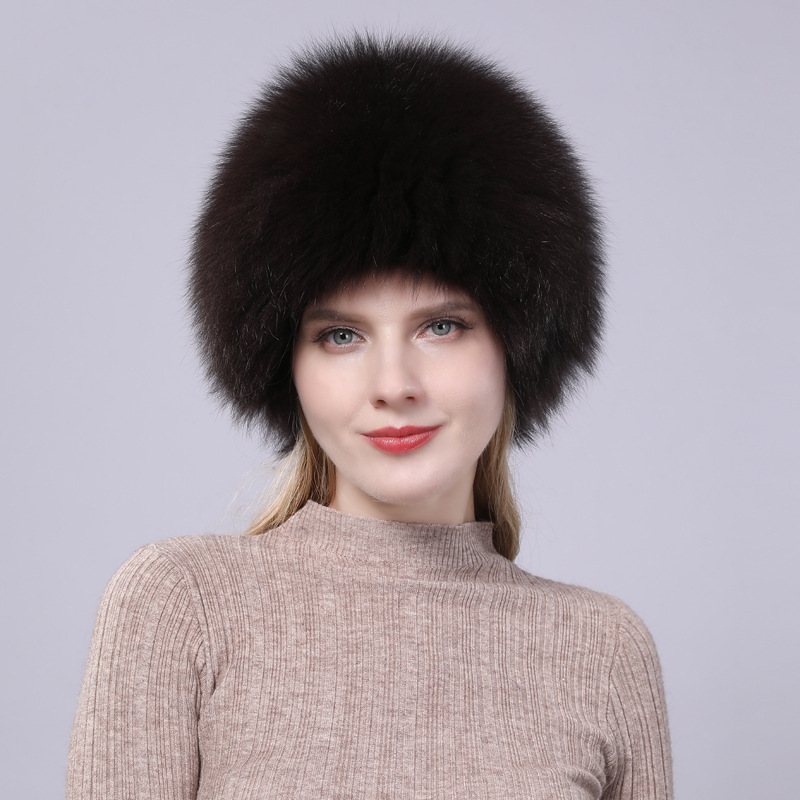 Women's Winter European And American Fox Fur Warm Ear Protection Fur Elastic Autumn And Winter Wig New Fashion