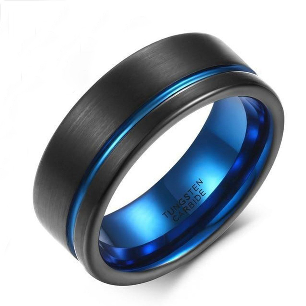 Classic Line Series Wide Surface 8mm Men's Tungsten Ring