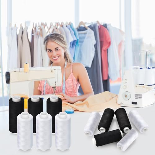 Sewing Thread Kit 402 Polyester Thread With Sewing Needle And Threading Aid