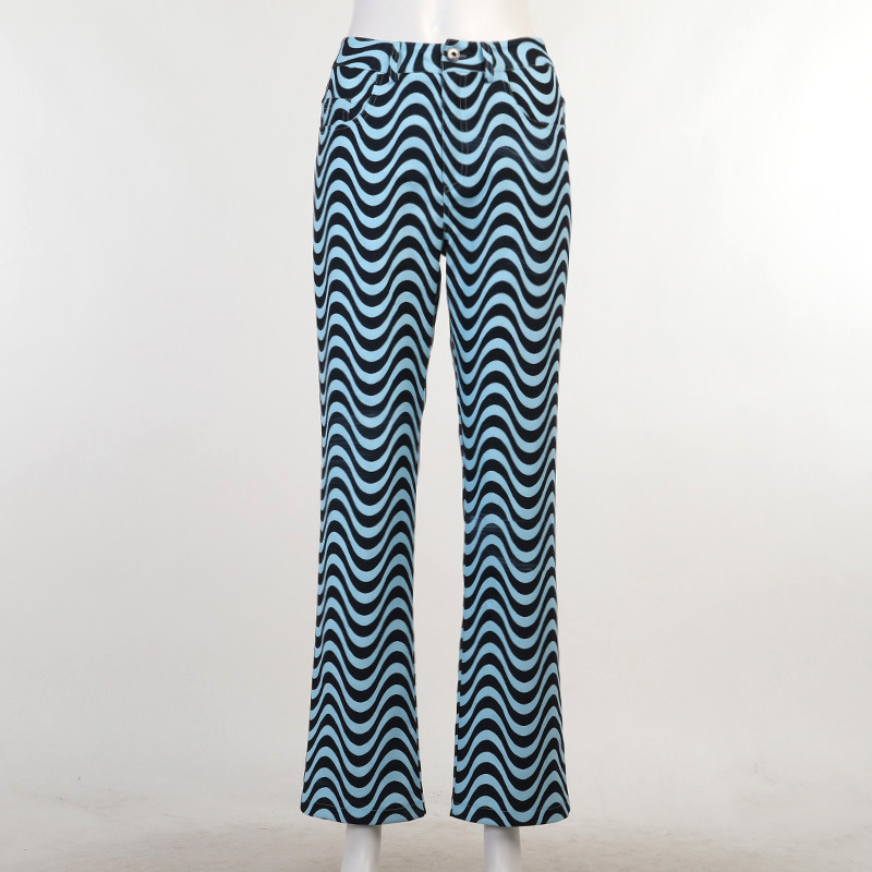 Title 16, Ladies Wavy Straight Fit Casual Wide Leg Pants