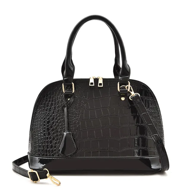 Large Capacity Shiny Shoulder Bag Crossbody Black - Shop at LoveMi
