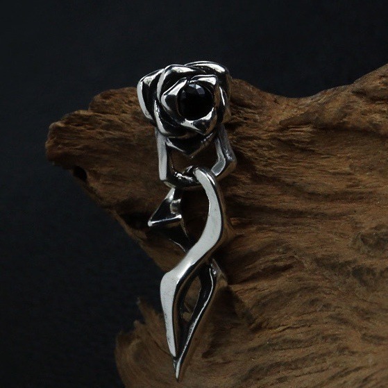 Dramatic Thorn Rose Earrings For Women product image