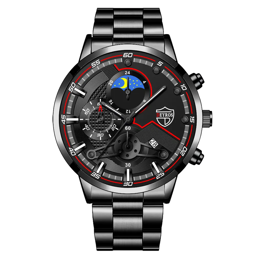 Fashion Men's Calendar Wristwatch Business Quartz Watch