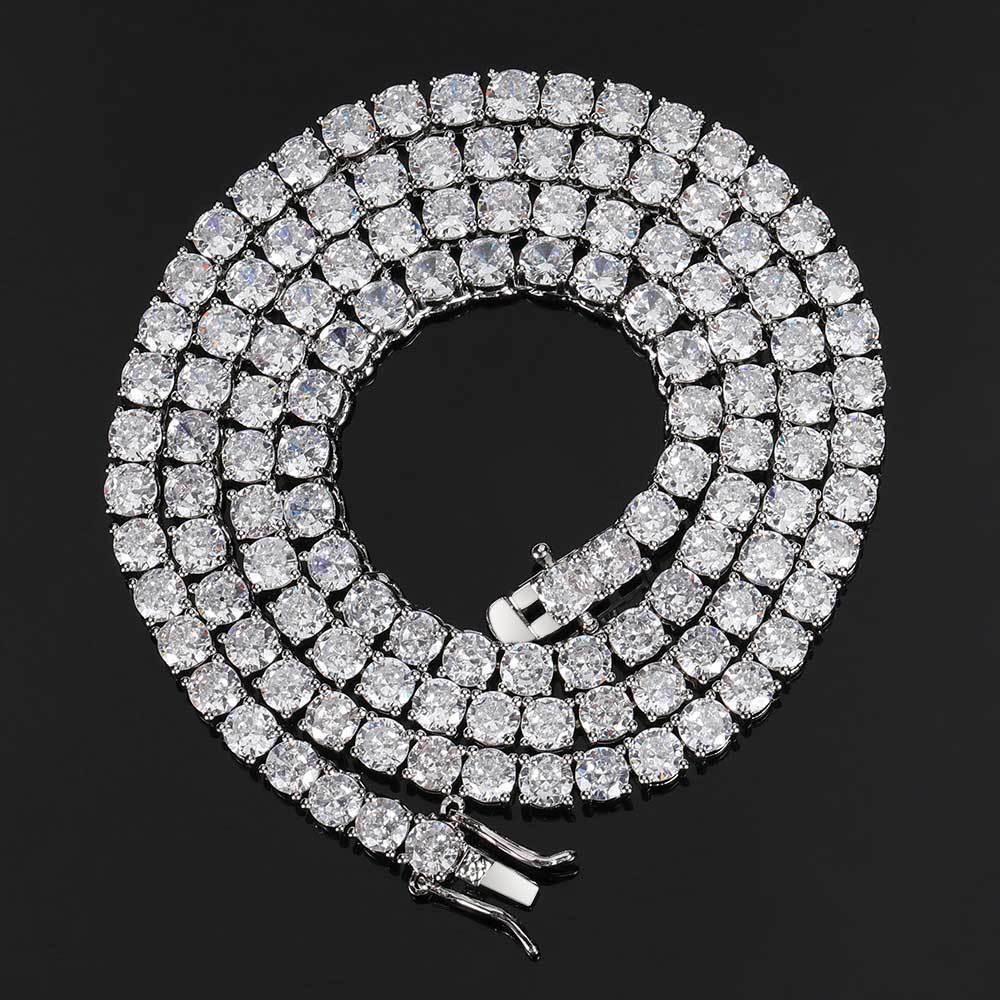 Hip Hop Niche Necklace Ornament Personalized Zircon Tennis Chain