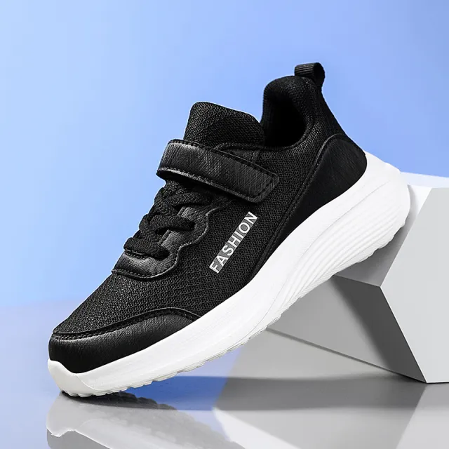 Breathable Mesh Boys' Sports Running Shoes Black - Shop at LoveMi
