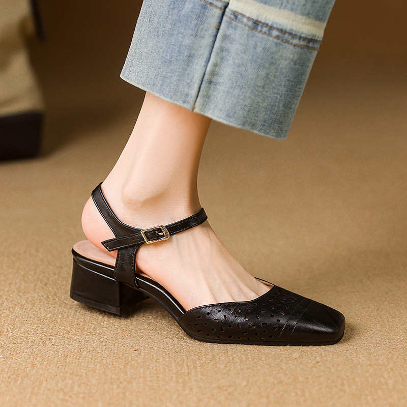 Square Toe Buckle Sandals, picture 3 of 6