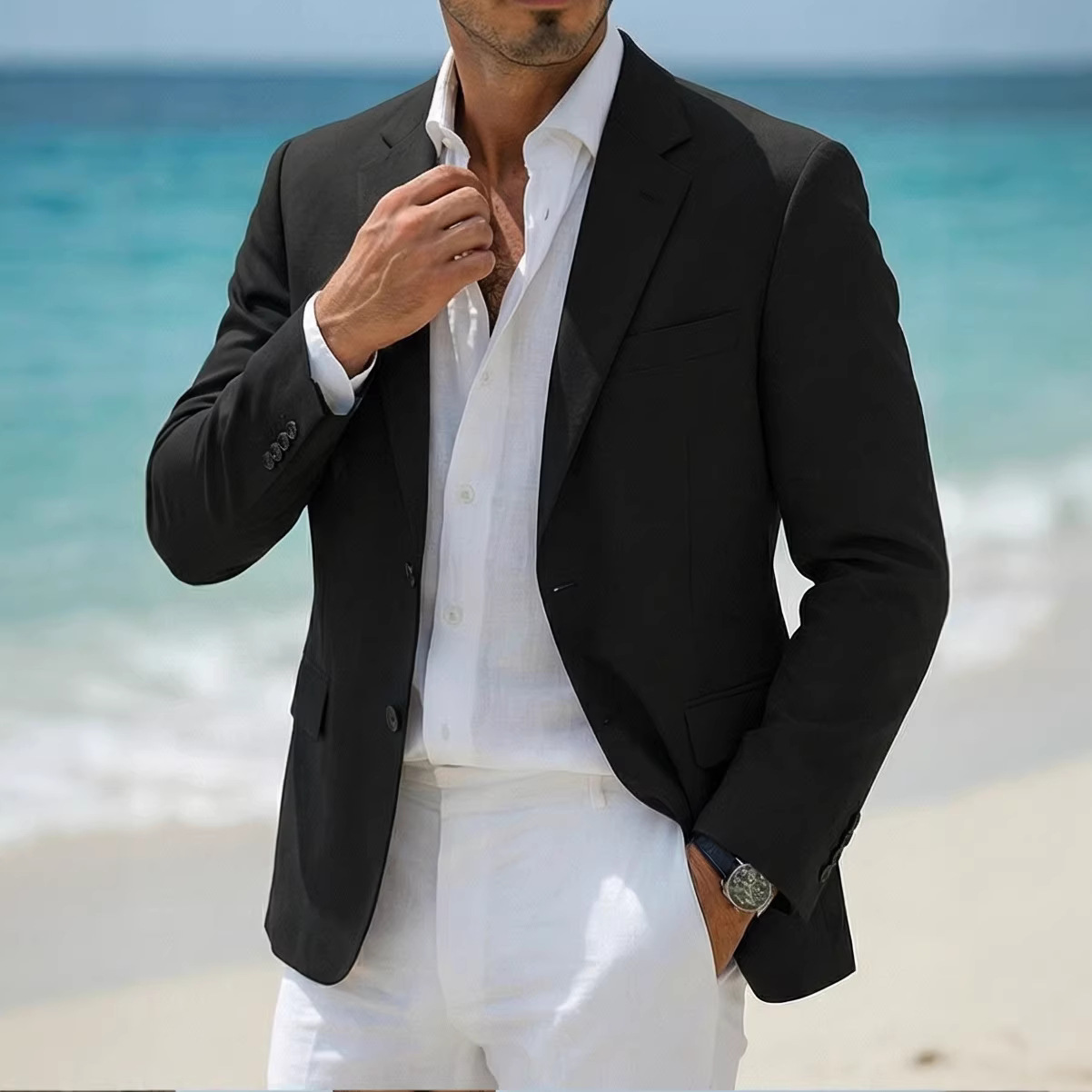 Men's Fashionable Bad-Boy Style Casual Jacket