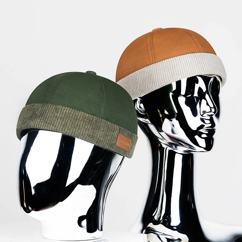 Color-block Patchwork Corduroy Casual Cap