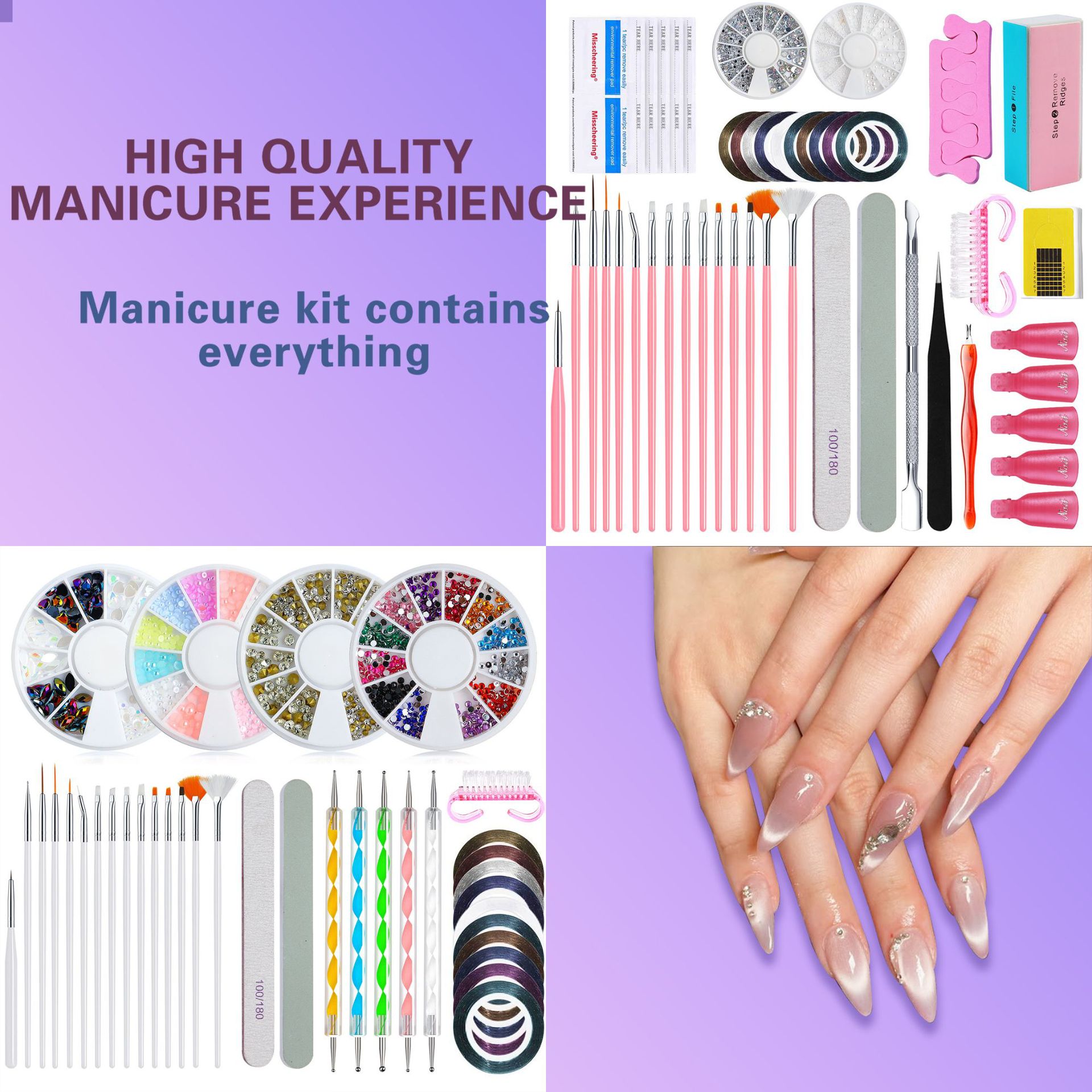 15ml Nail Extension Gel Nail Form Brush 12-Piece Nail Art Tool Set - imagen 1