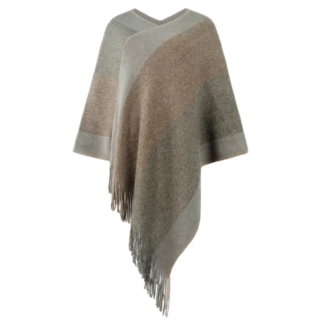 Fashion Tassel Knitted Scarf Shawl Khaki - Shop at LoveMi