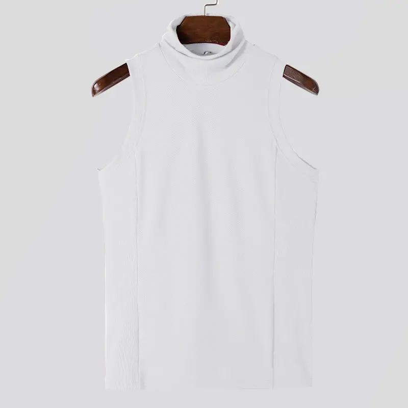 Mens Fashionable Solid-Color Sleeveless Base Layer Tank Top