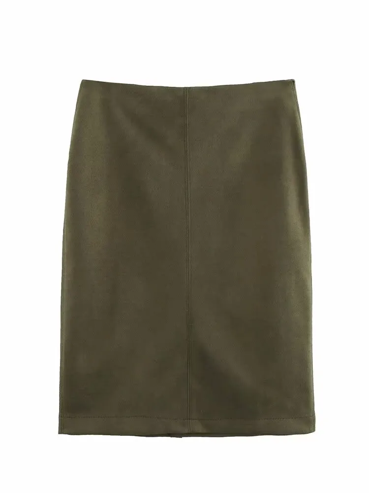 Women's European And American Style French Suede Texture Effect Coat - Short Skirt