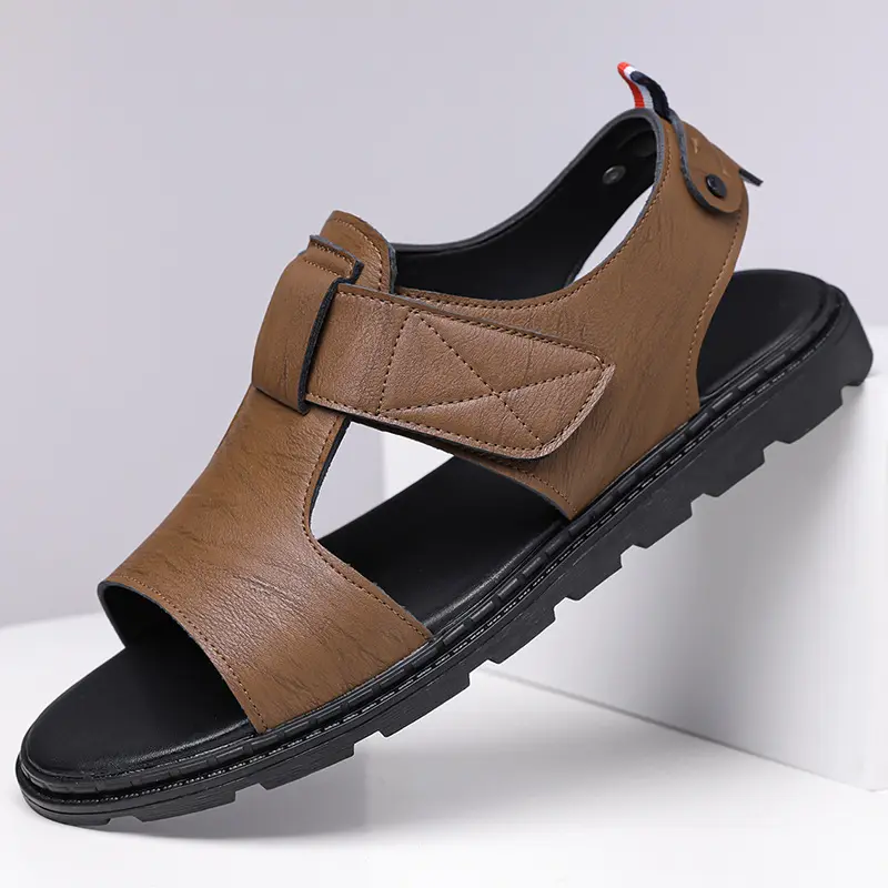 Mens Casual Breathable Leather Sandals
