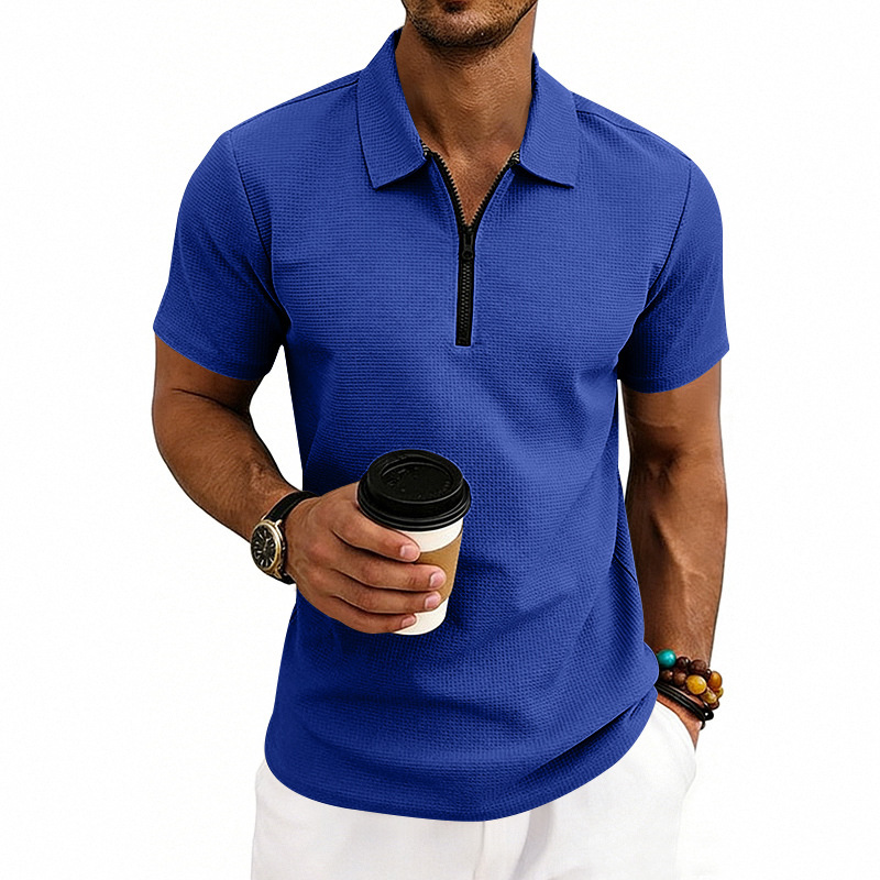 Lapel Polo Shirt Short-Sleeve T-Shirt Business-Casual Mens Style