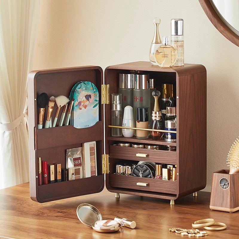 Solid Wood Cosmetics Storage Box Romantic Birthday Gift