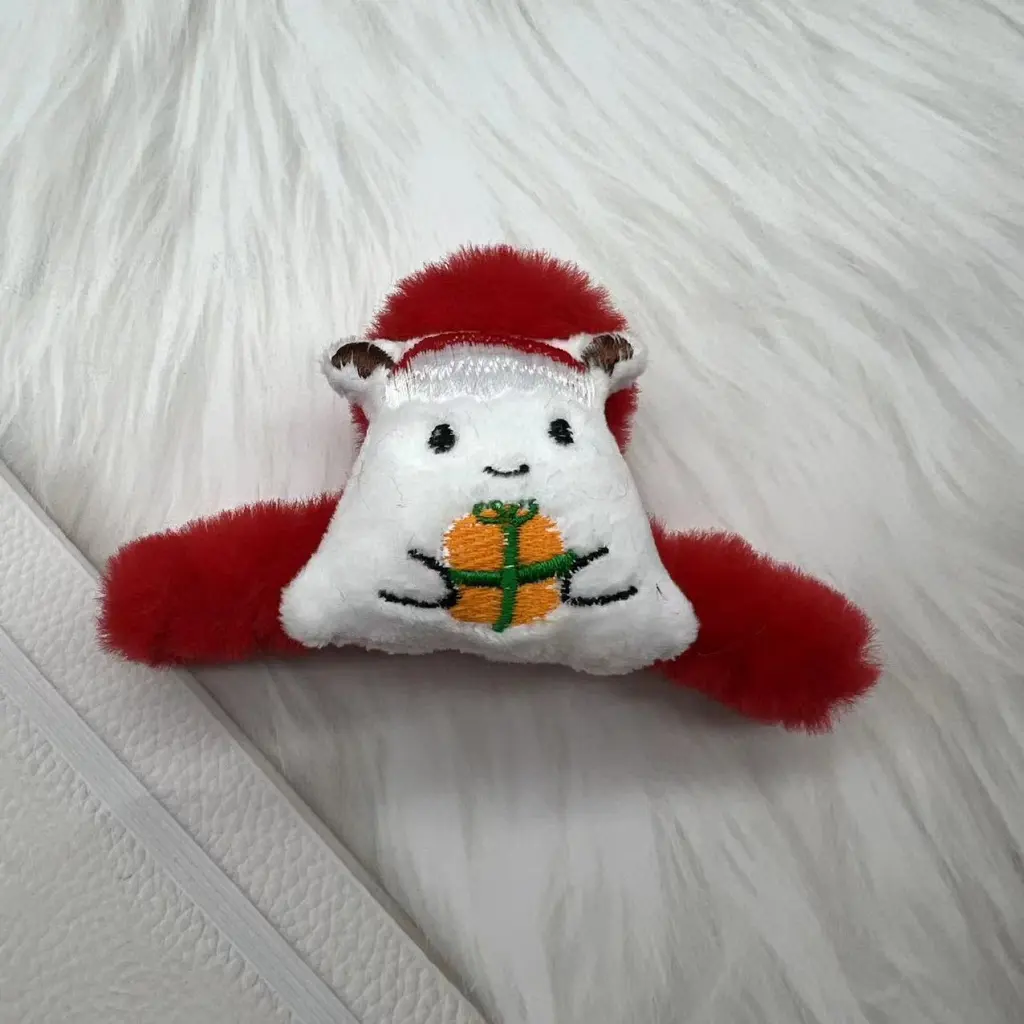 Christmas Series Headdress Large Velvet Grip Back Head - Snowman Grip