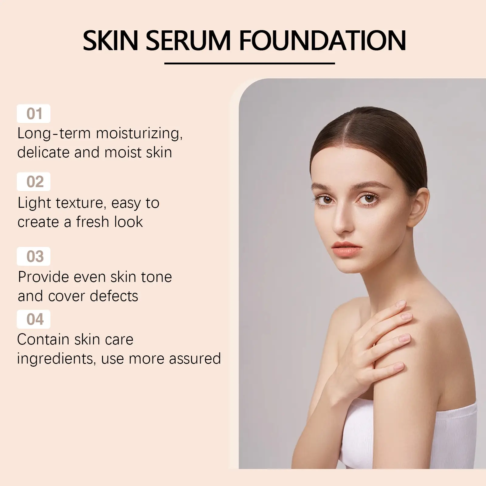 Moisturizing Concealing Foundation Long Lasting Smear-proof Makeup