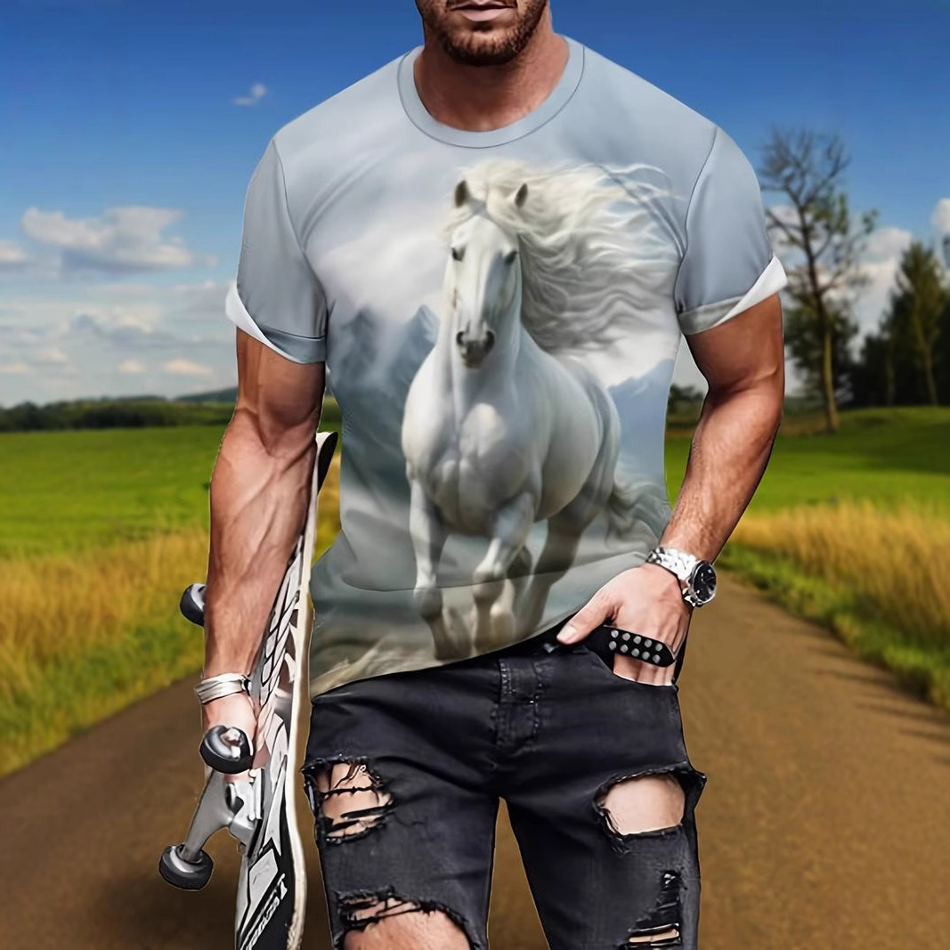 Mens 3D Printed Short-Sleeve T-Shirt
