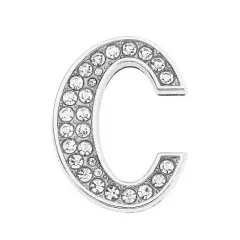 30mm Chrome Colour White Diamond Letters Pet Collar Accessories Scattered Beads - View 1