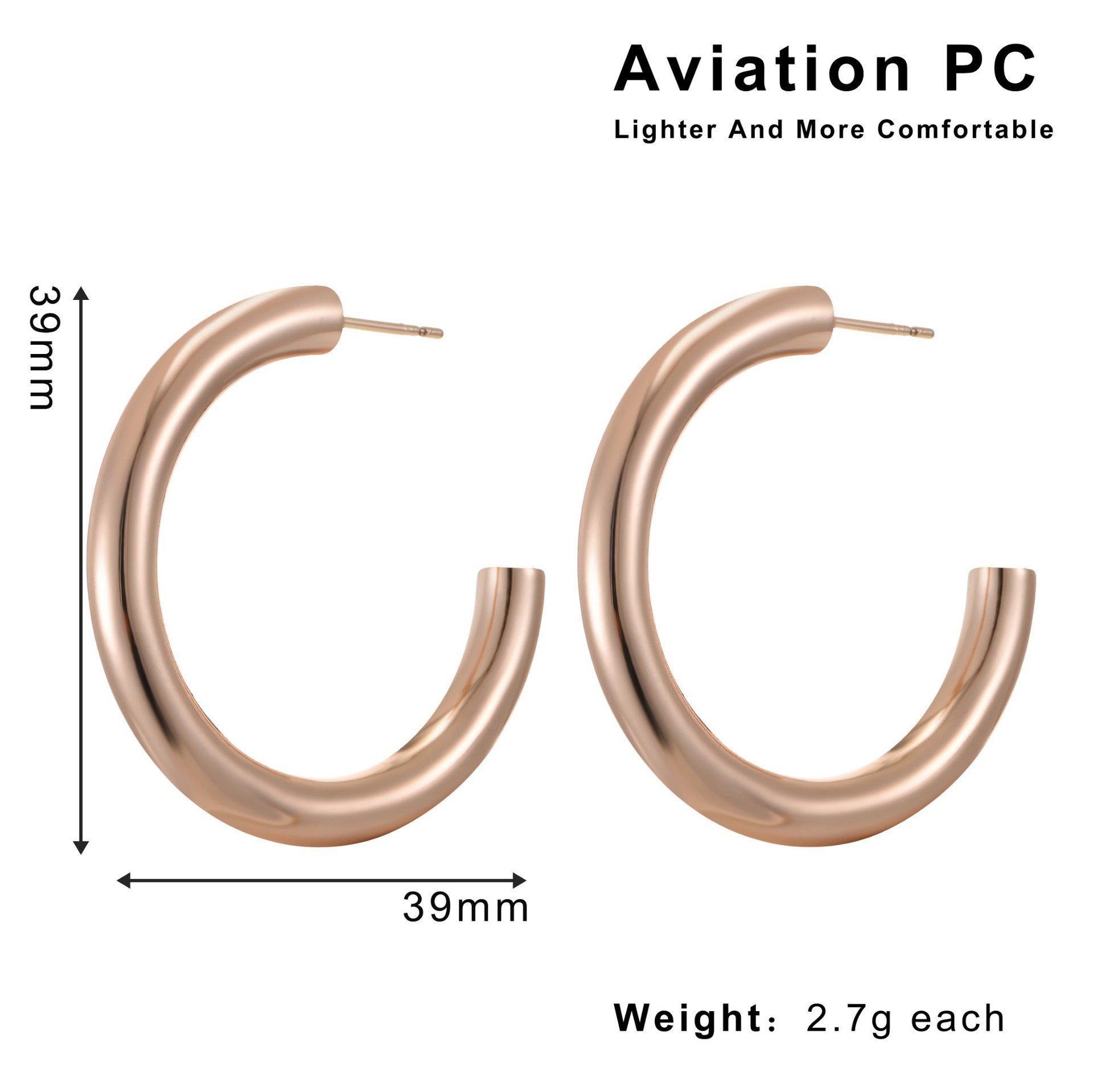 Rose Gold Feeling Water Drop Earrings European And American Internet Hot Popular Earrings