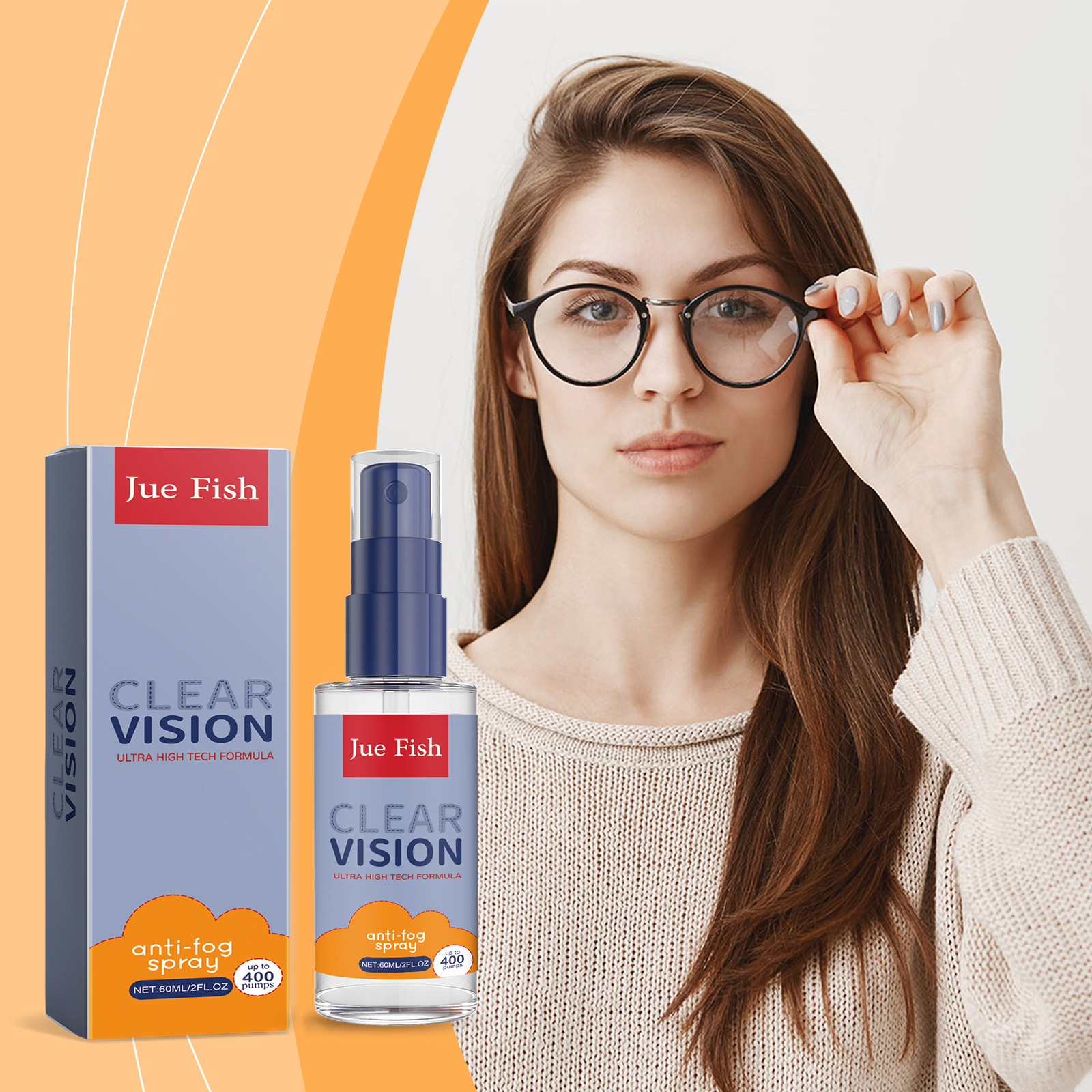 JUE FISH Anti-Fog Spray For Car Windshields And Windows