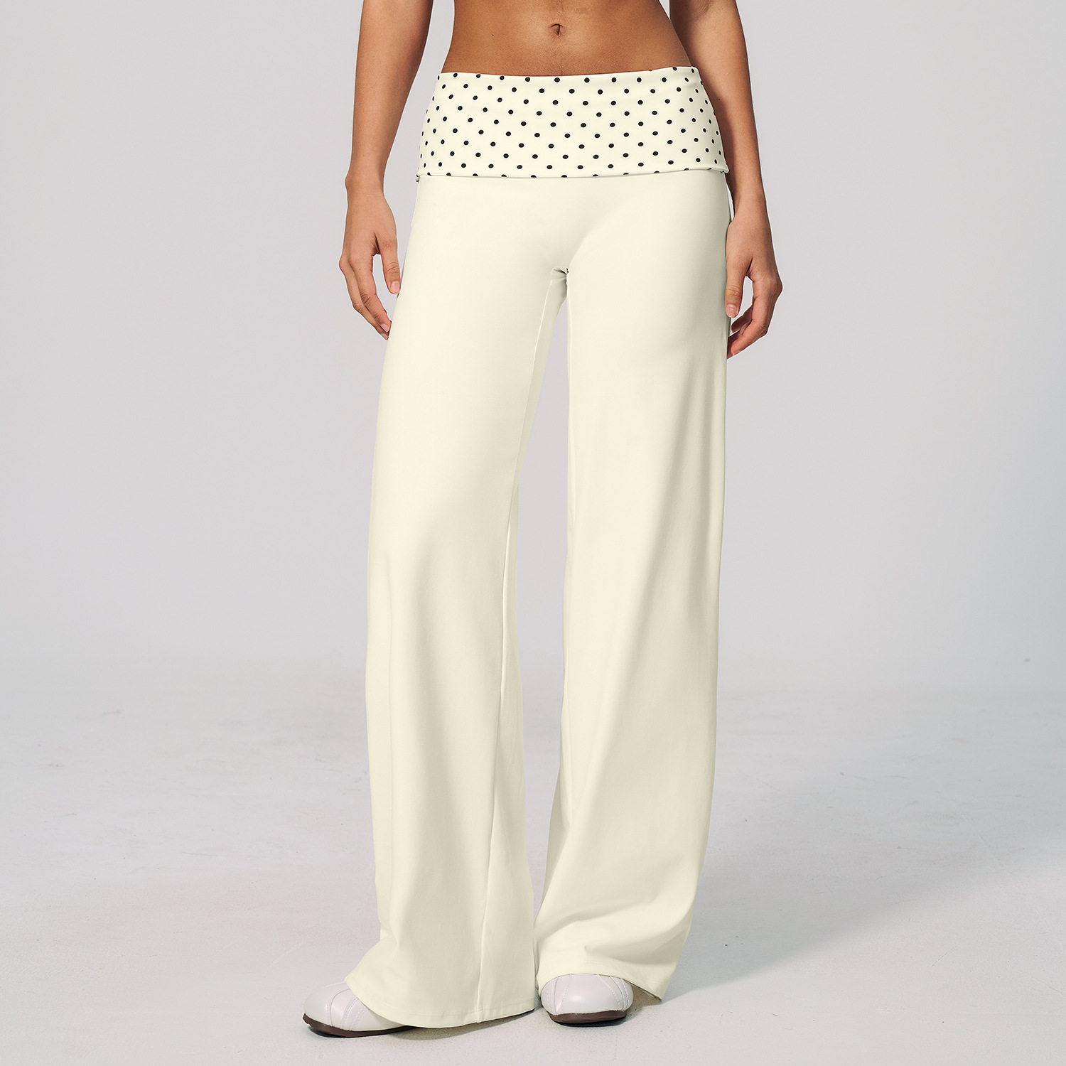 Folding-waist Fitness High-rise Tummy-control Yoga Pants