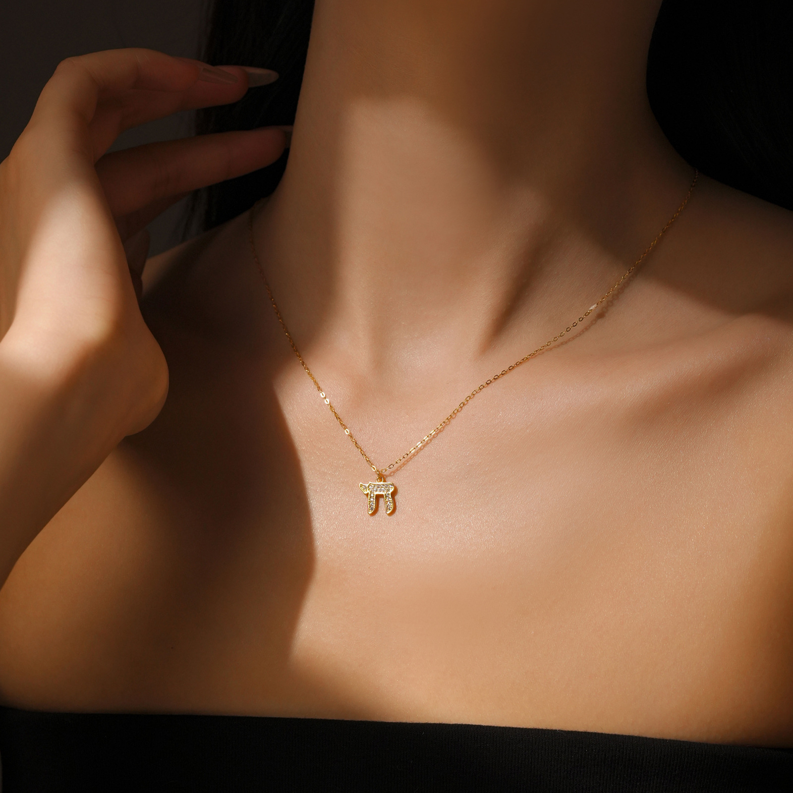 S925 Sterling Silver Necklace Micro Inlaid Zircon Niche