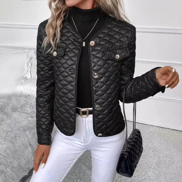 Women's Clothing Black Warm Cotton padded Coat Black - Shop at LoveMi