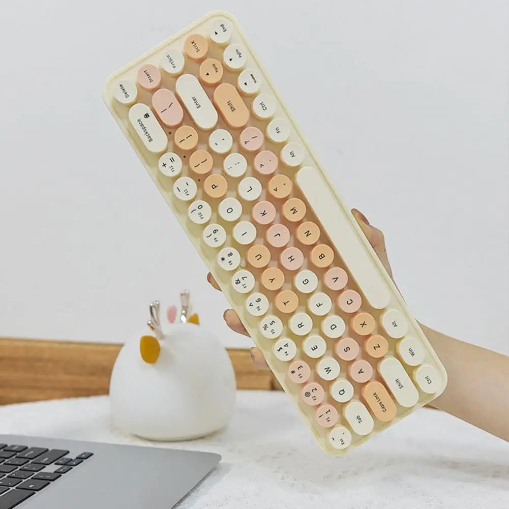Wireless Keyboard And Mouse Set Small And Portable Lovely Female Office