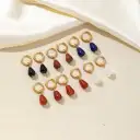 Waterdrop-shaped Natural Stone Earrings For Women view 1
