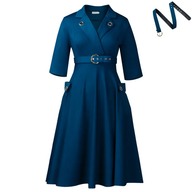 High waisted Elegant Plus size African Dress Peacock Green Belt - Shop at LoveMi