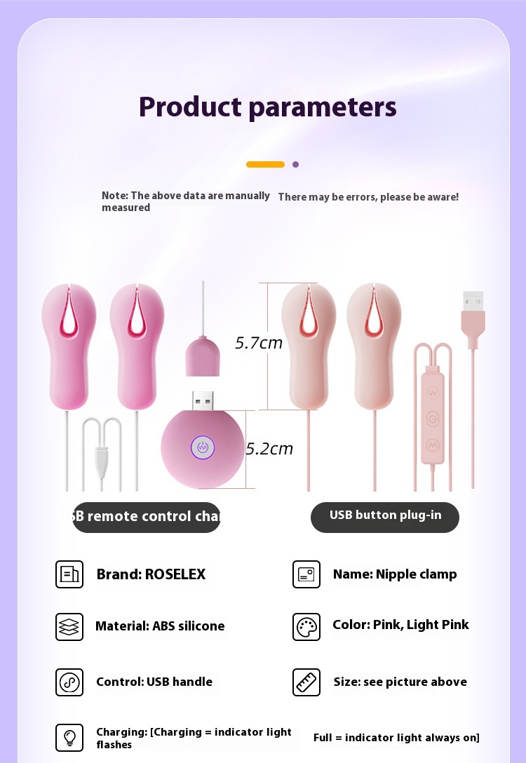 Nipple Clamp Breast Massage Female Double Clip Vibration Artifact 11