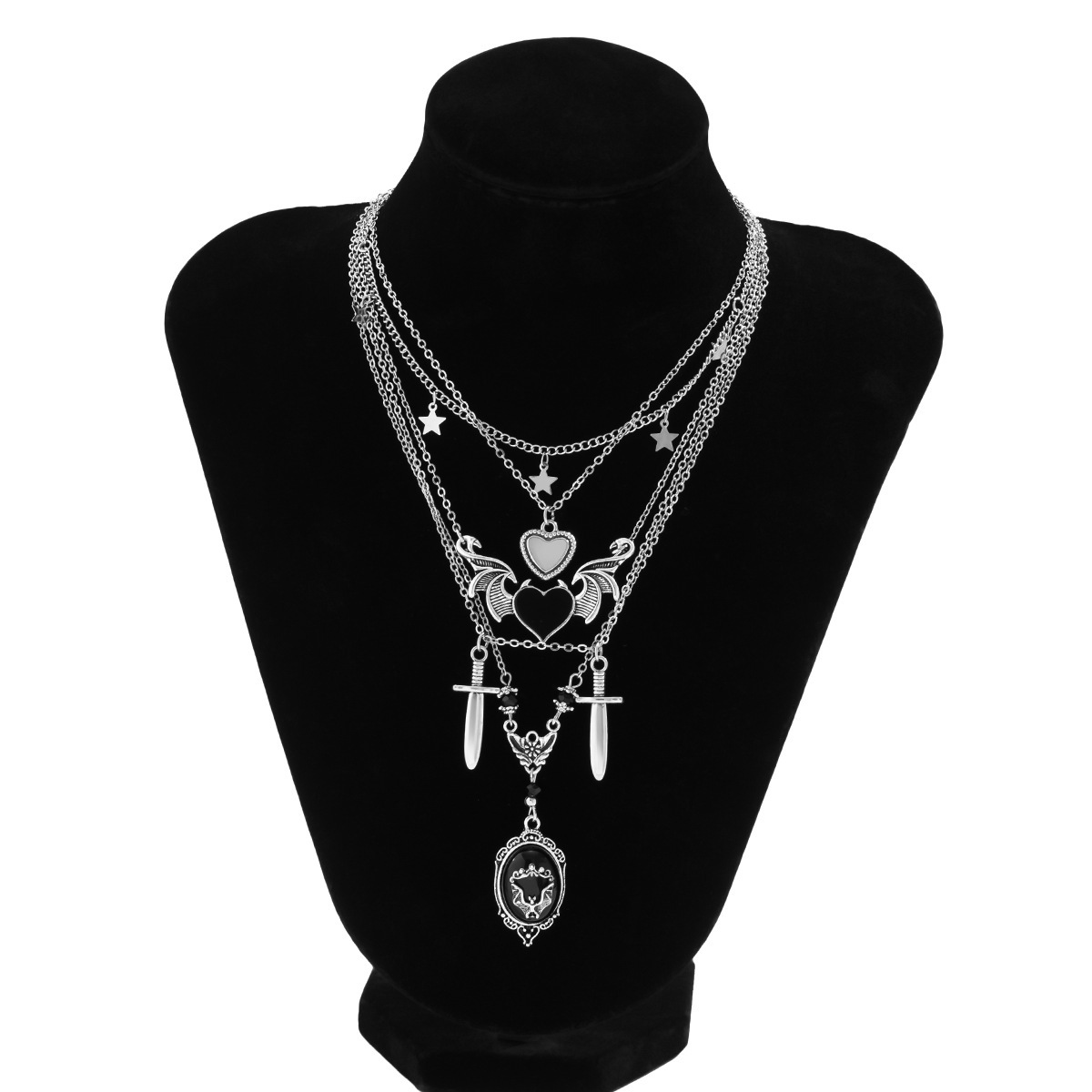 Simple Personality Exaggerated Style Snake Bone Necklace