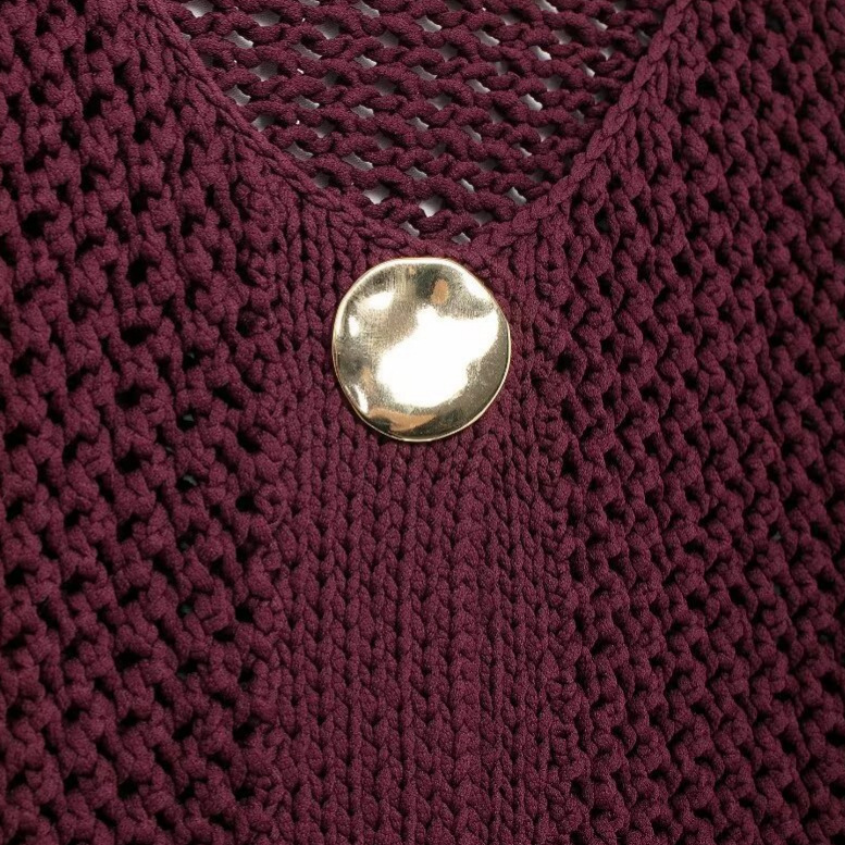 Women's Vintage Button Short Knitted Jacket