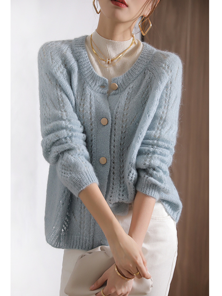 Title 5, Loose And Lazy Style Hollow Soft Glutinous Knit...