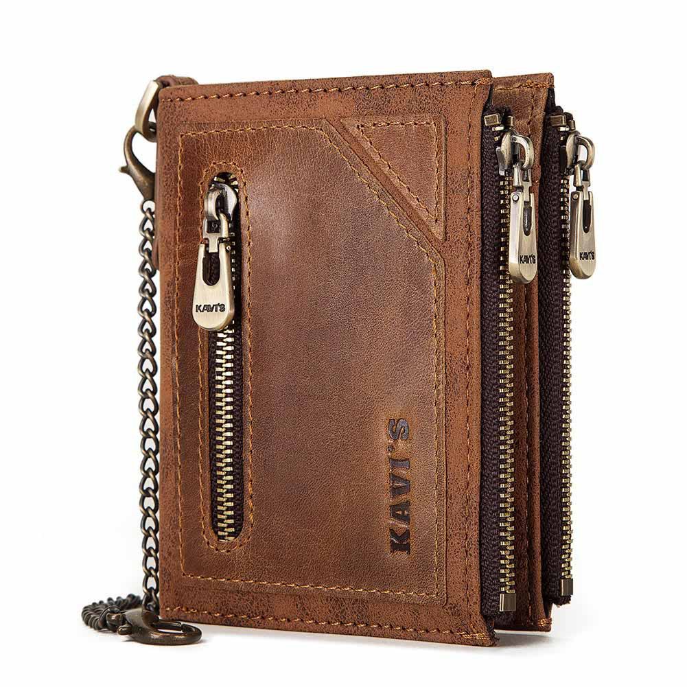 Men’s Wallet Anti-theft Swiping RFID Leather Wallet Multifunctional
