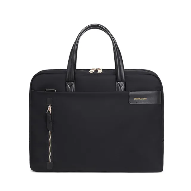 Business Women's Retro Briefcase Nylon Laptop Bag Black - Shop at LoveMi