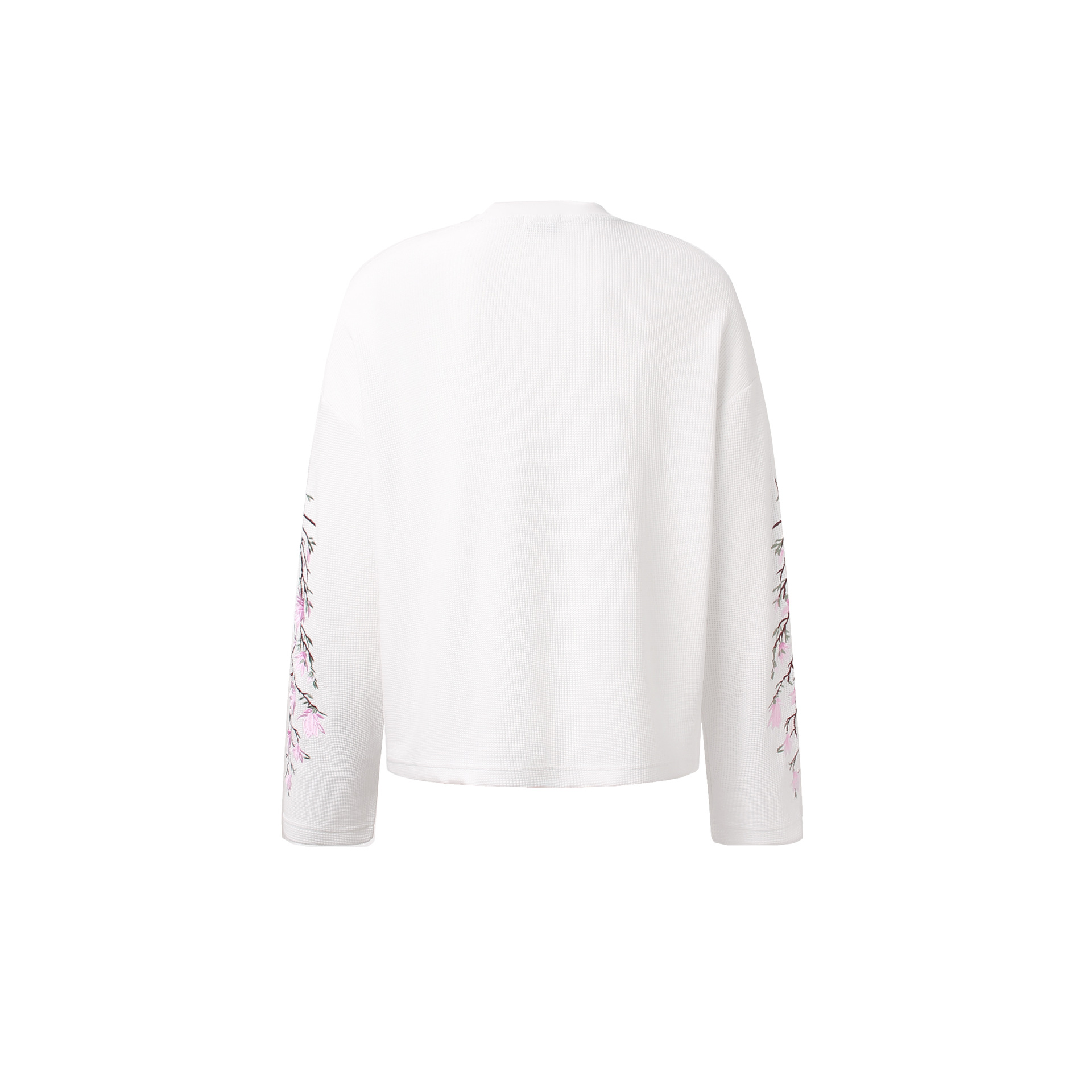New Chinese-style Casual Floral Embroidered Mens Long-Sleeve T-Shirt