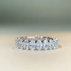 S925 Sterling Silver Dove-egg Ring For Women - White Diamond Cbjz122 - View 1