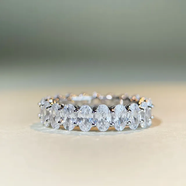 S925 Sterling Silver Dove egg Ring For Women White Diamond Cbjz122 - Shop at LoveMi