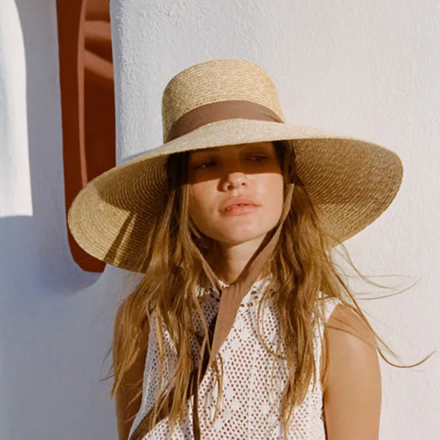 Big Brim Straw Female Summer Vacation Straw Hat Lower Edge 15Cm - Shop at LoveMi