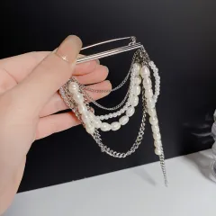 Korean Style Tassel Pearl Pin Internet Celebrity All-match Corsage - Tassel Brooch - View 1