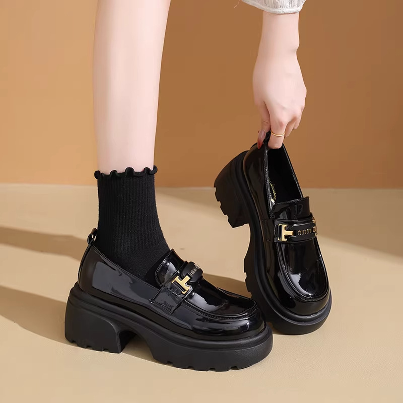 Faux Leather Platform Loafers, picture 3 of 5