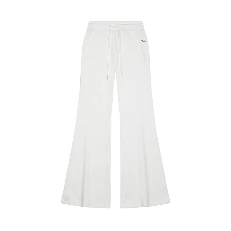 Niche Embroidered Skinny Sweatpants Low Waist Slim Slimming - Beige