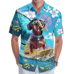 3D Digital Printing Multi-colour Short-sleeved Shirt - Ypm733 17-3Xl - View 1