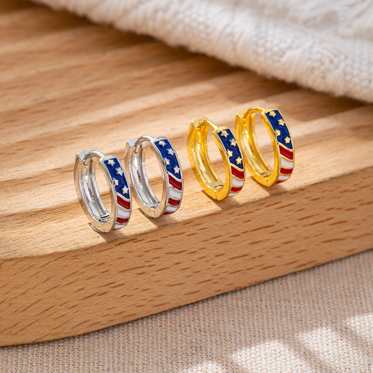 French Retro Chic Creative Colorful Earrings