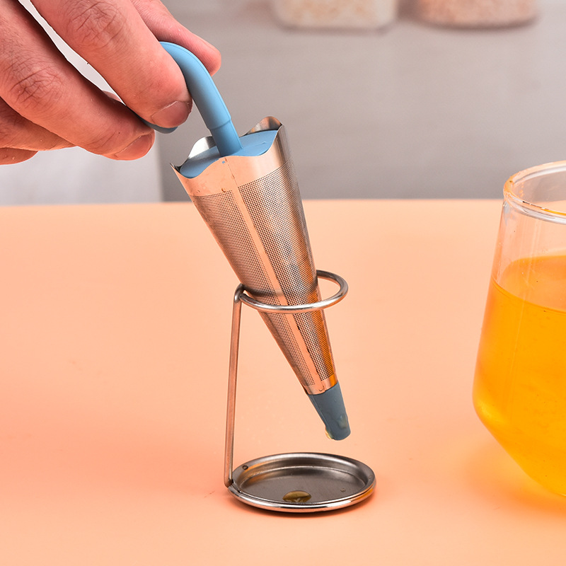 Home Creative Umbrella Tea Strainer Silicone Stainless Steel Household Filter